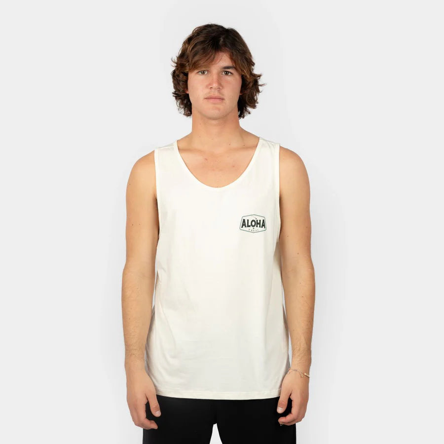 BIVIDI ONEILL25- BIG ALOHA TANK - POWDER WHITE