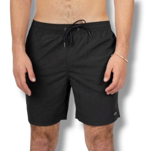 ROPA DE BAÑO HOMBRE - LENNOX HERMOSA SOLID 17 - BLK